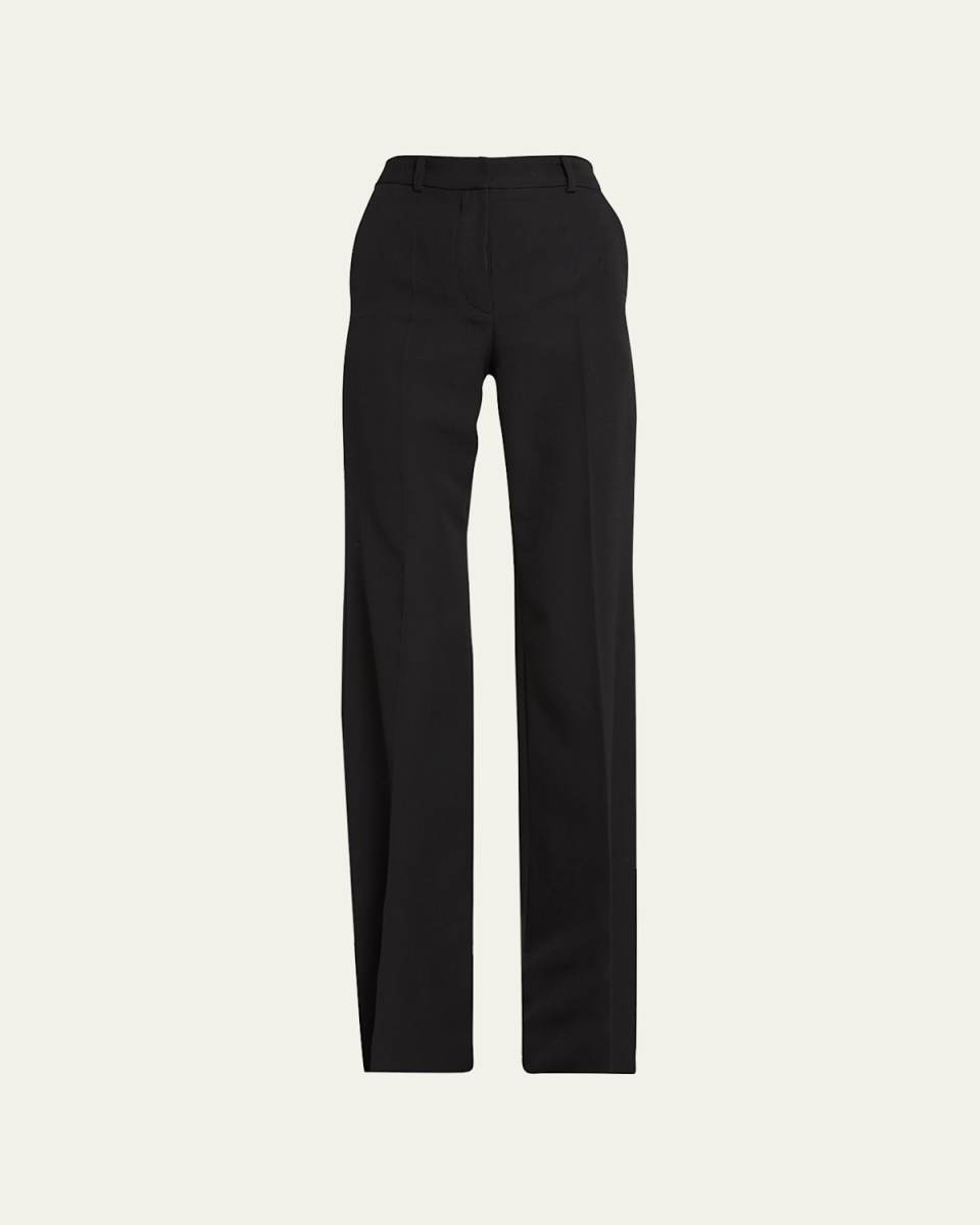 High-Waisted Flared Trousers